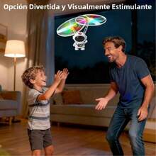 Juguetes voladores en miniatura y drones aptospara nifiosperfectos para regalos de cumpleafiosy Navidad. incluyemini robots y astronautas conluces LED, ideales para jugartanto en interiorescomo en exteriores - Blanco - Ver 8