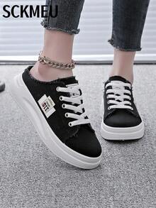 SCKMEU. Unisex Spring New Arrival Plus Size Slip-On Slippers, Lightweight Comfortable Classic Versatile - Black - View 7
