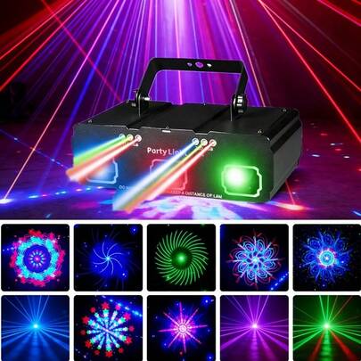 Đèn chiếu sáng DJ Disco, đèn nhấp nháy tạo hiệu ứng chùm tia, hỗ trợ điều khiển bằng giọng nói, điều khiển từ xa, điều khiển DMX, thích hợp cho phòng khách gia đình, karaoke, quán bar, KTV, tiệc sinh nhật, đám cưới, lễ hội và các buổi tụ họp trong nhà khác.