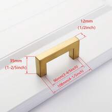 1 tay nắm tủ màu đen, tay nắm tủ bếp hình chữ T và hình vuông bằng thép không gỉ màu đen mờ, phụ kiện nội thất, tay nắm cửa tủ, tay nắm ngăn kéo tủ quần áo, tay nắm tủ. - Vàng - Xem 9