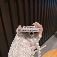 Premium Rhinestone, Pink Pearl, Heart & Butterfly Design Acrylic Hard Phone Case Compatible With Iphone 17 Pro Max/17 Pro/17 Air/17/16 Pro Max/16/16 Pro/16 Plus/15/15 Pro Max/15 Pro/15 Plus/11/12/13/14 Pro Max/11 Pro/11 Pro Max/12 Pro/12 Pro Max/13 Pro/13 Pro Max/7 Plus/14 Pro/14 Pro Max/14 Plus, Creative - 粉紅色珍珠手鍊 - 查看 8