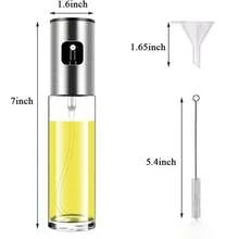 2PCS Cooking Oil Sprayer, Upgraded Olive Oil Spray Bottle, Refillable Reusable, Kitchen Air Fryer Accessories, Suitable For BBQ, Meat Prayer, With Accessories - Transparent - View 6