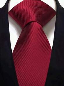 1 chiếc cà vạt nam màu đỏ tía trơn, mỏng nhẹ, phù hợp cho công sở, tiệc tùng và mặc hàng ngày. - Màu Đỏ Sâu - Xem 2