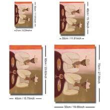 1幅装裱/未装裱复古西部牛仔女郎葡萄酒晚餐帆布海报抽象厨房吧台车墙面艺术印刷品极简主义装饰复古画，适用于公寓、客厅、餐厅、现代家居装饰 - Poster - 查看 7