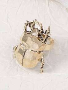 1pc Retro Unique Design Alloy Hinged Insect Ring, Versatile For Women - Insect Ring - View 2