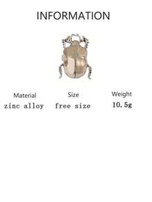1pc Retro Unique Design Alloy Hinged Insect Ring, Versatile For Women - Insect Ring - View 8