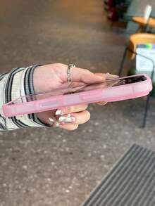 磨砂親膚果凍軟手機殼，適用於 iPhone 18 Pro Max 18Pro 17 Promax 17Pro 17 16 15 14 13，超薄液態矽膠防震保護背蓋 - 粉紅色 - 查看 5