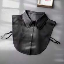 1件秋冬时尚可拆卸荷叶边雪纺衬衫领，多功能专业配饰 - 彩色 - 查看 8