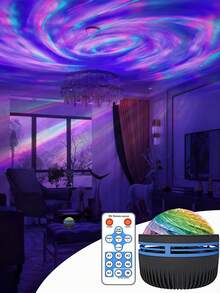 【极光投影仪】极光投影仪，极光LED星空夜灯 | 适用于卧室、家庭影院装饰、圣诞节、万圣节、婚礼、派对等节日场合 | 兼容移动电源、适配器（不含电池，包含电子产品） - 多色光 - 查看 7