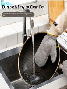 2/4 Sets Of High-Quality Steel Wire Dishwashing Gloves, With PVC Material Inside, Are Anti-Slip, Lightweight And Durable. They Are Suitable For Kitchen, Bathroom, Toilet And Outdoor Cleaning, Household Chores, Bathroom Cleaning, Anti-Slip Grips, Ergonomic Fit, Durable Materials, Reinforced Stitching, Cleaning Supplies, And Household Necessities - Reusable - View 11