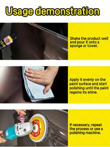 HGKJ终极车蜡清洁剂和保护剂 - 二合一汽车漆面清洁剂和保护剂，划痕修复和光泽增强，持久疏水性车蜡，适用于车辆细节处理和漆面护理，适用于所有汽车颜色和类型 - 多色 - 查看 10