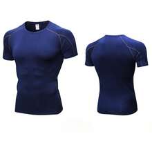Men Workout Clothes - Navy Blue - View 3