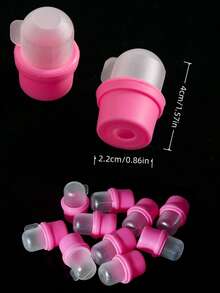 5Pcs Nail Soak Cap Clip, Wearable UV Gel Nail Polish Remover Wrap, Detachable Nail Art Tips Soaking Tool For Fingernail Dead Skin Removal, Manicure Salon & Home Use - Multicolor - View 5