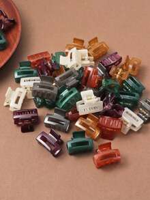 30 chiếc kẹp tóc hình hoa, sao, vuông hoạt hình dễ thương dành cho nữ - Nhiều màu - Xem 4