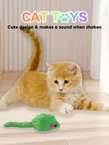 柔软互动毛绒猫鼠玩具 - 可爱亚克力宠物玩具，适合小型猫咪娱乐 - 彩色 - 查看 8