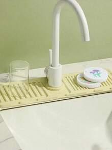 Tấm chắn nước bằng silicon cho vòi nước, chống bắn nước, có thể cắt tỉa, viền hẹp, thích hợp cho bồn rửa nhà bếp và tủ lavabo phòng tắm. - Nhiều màu - Xem 7