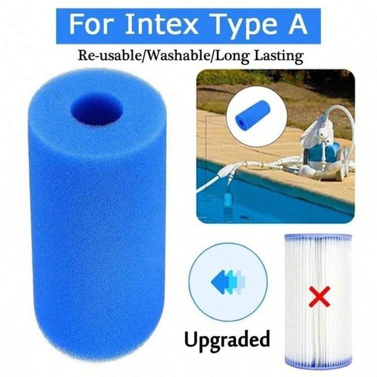 Esponja filtrante cilíndrica reutilizable y lavable para piscina de 20*10*4cm - Columnas de espuma para piscinas - Añade 4