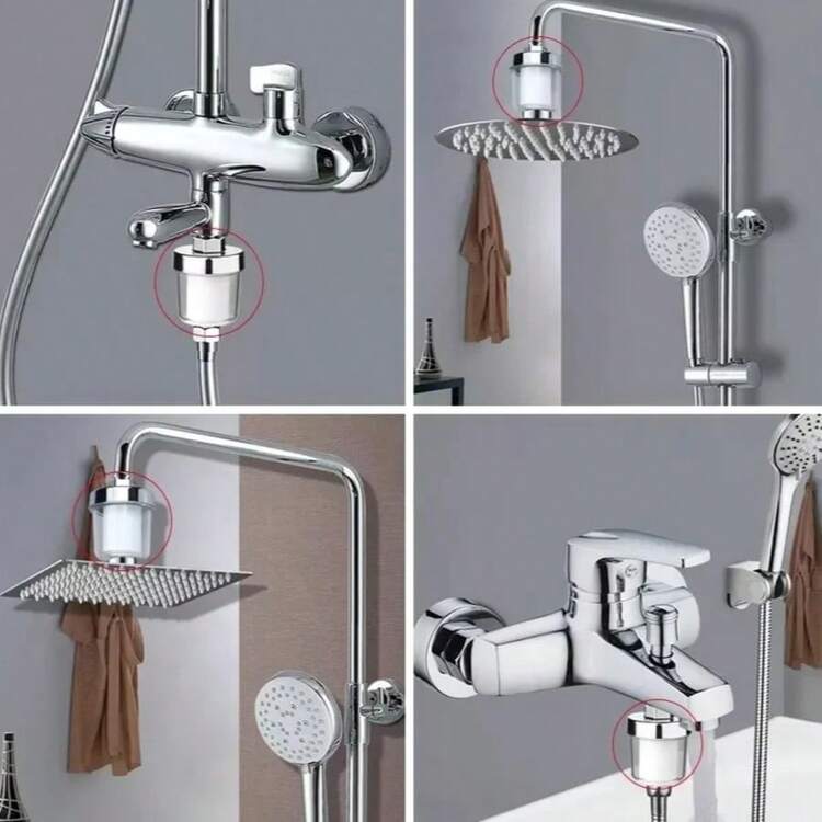 1 Set High Output Water Purifier Kit, Universal Bathroom Shower Faucet Filter, Home Pre-Filter PP Element, Bathroom Accessories - A - View 8