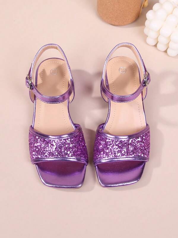Giày sandal cao cấp thời trang thanh lịch năm 2026 dành cho trẻ lớn, sandal cao gót hở mũi màu trơn, thoáng khí và nhẹ, giày dự tiệc, biểu diễn, tiệc chiêu đãi, đám cưới, sandal cao gót mũi tròn.