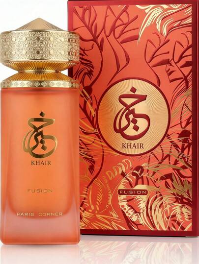 PAR IS CORNER|KHAIR FUSION EDP Mujer 100ml Perfume Mujer Floral Frutal Lichi, Manzana y Vainilla Uso Diario Perfume Árabe Larga Duración Perfumes De Mujer Original