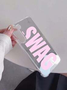 Vintage SWAG Letter Print Shockproof Mirror Phone Case Compatible With IPhone 13/11/17/17pro/16/14/15/15pro/15 Plus/15 Promax/7plus/8plus/X/Xs Max/Xr/11pro/12pro/13pro/14pro/12mini/13mini/11promax/12promax/13promax/14promax/14plus/17pro Max/17Air/6/6s Plus/7/8/16Pro/16plus/16promax/Se2/17promax And Galaxy/A54/A14/A12/A13/A15/A32/A33/A24/A52S/S20/S21/S22/S23/S24/S23Plus/S24ultra/S25/A15/A33/A23/S26/S26+/S26ultra - 款式1(1件) - 查看 4