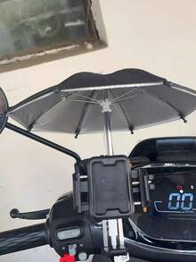 一套迷你便携式10.63英寸手机遮阳罩（含尼龙绑带和支架），适用于摩托车、户外直播、汽车、房车、电动自行车等，可作为遮阳罩使用，兼容多种手机支架，使用方便。 - 遮陽傘 - 查看 7