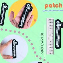 Miếng vá in chuyển nhiệt họa tiết khóa kéo, miếng vá thêu, thích hợp cho việc may vá DIY. - Phiên bản ủi - Xem 9