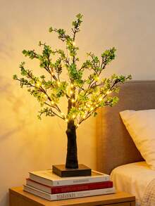 LED Sakura Tree, Pink/Green Glowing Sakura Decor Suitable For Home, Tabletop Center Decor, Artificial Tree Lamp, Warm White Fairy Lights Spiritual Tree Lamp Suitable For Home, Indoor Desk, Fireplace, Office, Bedroom, Wedding, Party - 櫻花樹燈 - 查看 8