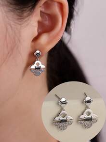 1 Pair Women's Earrings, Unique Lock Shadow Design Earrings, Fashionable Elegant Jewelry Suitable For Gifts And Daily Wear - Earrings Earrings - View 8