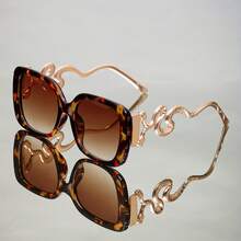 Vintage Gothic Double-Headed Snake Fashion Glasses, Suitable For Women And Men - Black Metal Frame, Purple Lenses, Ideal For Parties, Performances, And Everyday Fashion. - Họa tiết da báo đen - Xem 8