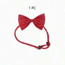 1pc Adjustable Pet Bow Tie Collar - Durable Polyester Material, Suitable For Small To Large Dogs And Cats - Multicolor - View 8