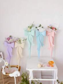 Hộp quà hoa hồng đơn hình nơ (10 chiếc), hộp hoa ngày Valentine, túi quà sự kiện, hộp hoa giấy Kraft, túi đựng hoa, thích hợp làm quà tốt nghiệp, quà Ngày của Mẹ, v.v. - nơ - Xem 2
