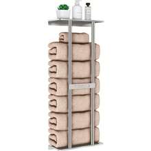 Bathroom Towel Rack, French Wall Mounted Storage Rack, Is A Space Saving Bathroom Accessory That Can Accommodate Up To 6 Large Towels. Equipped With A Storage Rack, Suitable For Hand Towels, Face Towels, And Bathrobes. - Multicolor - View 10
