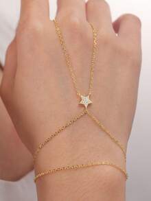 1 chiếc vòng tay mặt dây chuyền hình trái tim và giọt nước đính đá Zirconia siêu nhỏ tối giản, thích hợp đeo hàng ngày và làm quà tặng dịp lễ cho phụ nữ. - Nhiều màu - View 5