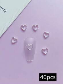 20个/40个装 各种金属心形美甲装饰品，DIY美甲产品，美甲饰品，美甲配件 - 彩色 - 查看 11
