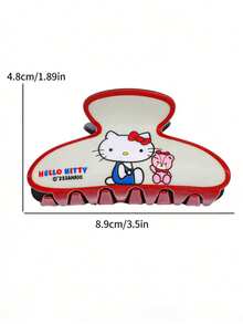 1个SANRIO Hello Kitty可爱爪形发夹，中号爪形发夹，适合半扎发，可爱卡通发饰，百搭日常佩戴和休闲外出，适合所有发型，是送给女朋友、朋友或闺蜜的完美礼物，夏季海滩度假爪形发夹 - 彩色 - 查看 10