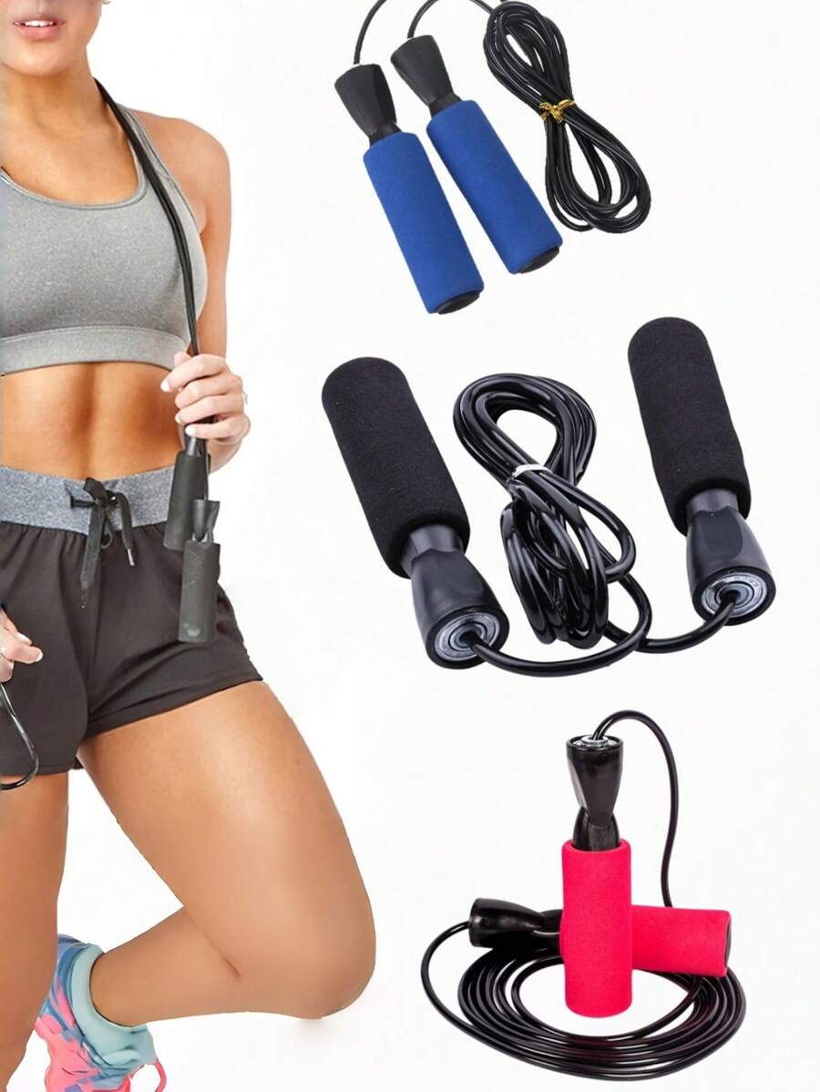 1Pc Professional Fitness Jump Rope With Bearing, Skipping Rope For Slimming Exercise, - Multicolor - View 1