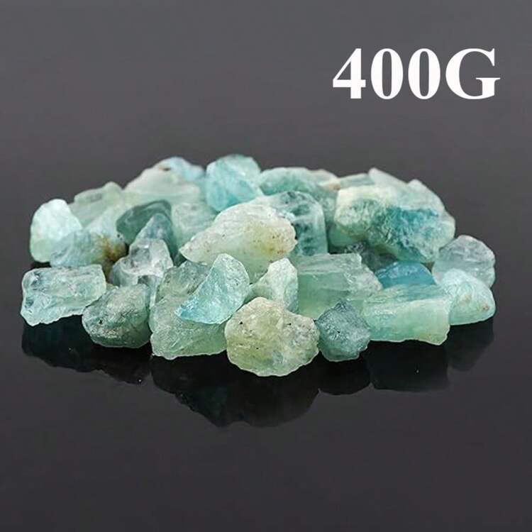 Đá thô tinh thể Fluorite xanh tự nhiên - Đá thô không đều, dạng chóp nhọn, dùng để chữa bệnh, làm trang sức, đồ trang trí theo phong cách Reiki (kích thước 0.79-1.2 inch) - Màu xanh lam - Xem 6