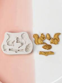 Bộ khuôn silicon làm bánh kiểu Mori - Hình sóc, nấm, quả thông, nhà gỗ, khuôn làm fondant, sô cô la, bánh quy, kẹo, đá viên. - Xem 8