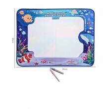 Magic Water Drawing Mat For Kids, Colorful Writing & Painting Doodle Cloth With 2 Water Painting Brushes - Multicolor - View 8