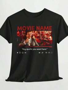 Custom E.. Movie-Shirt_ 90s Style Personalized Pet Graphic Tee Western Graphic Tees Men Clothes Camisas Para Hombre Graphic Tees Women Clothes Summer Tops Summer Clothes Graphic Tee Shirts - 黑色 - 查看 1