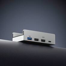Expansor multifuncional para computadora, estación de acoplamiento Tipo-C, clip trasero de sobremesa, lector de tarjetas, accesorio digital. - 044A [4 en 1] USB 3.0*1 + USB 2.0*2 + Tipo-C*1 - Ver 13