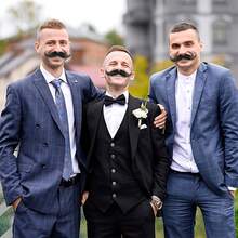 1件/2件装假胡子，粘贴式假胡子，自粘式逼真胡子套装，适用于生日派对、新奇墨西哥风情表演服装装饰、化装舞会拍照道具 - 多色 - 查看 3