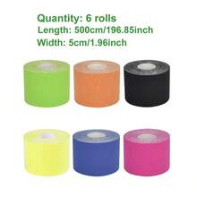 1 Roll Kinesiology Tape, Elastic Supportive Bandage For Muscle, Chest, Knee, Elbow, Fitness Sports Tape - Multicolor - View 38