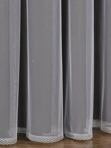 1 chiếc rèm voan họa tiết ngôi sao rỗng, rèm hai lớp bằng polyester cản sáng, thích hợp cho phòng khách và phòng ngủ, kiểu dáng dễ thương. - Cà phê nâu - Xem 6