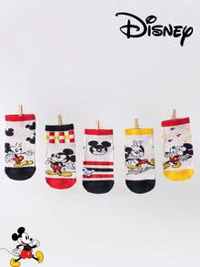 Disney 10/5 双装迪士尼儿童夏季网眼袜可爱公主中筒卡通透气男女童校袜 - 彩色 - 查看 8