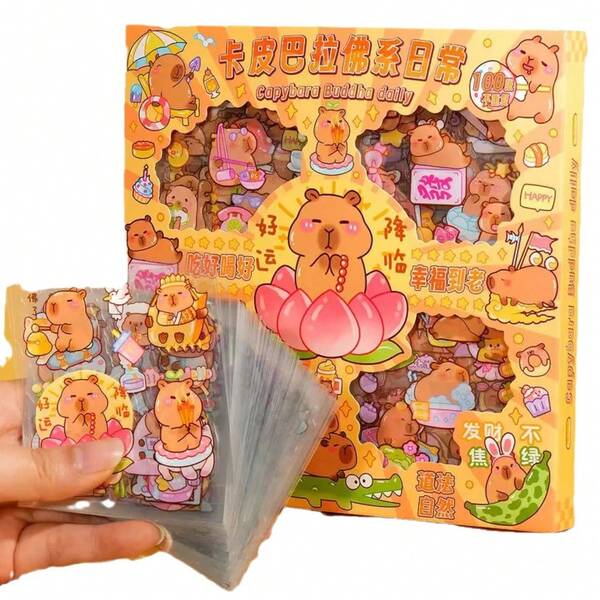 High Quality Transparent Capybara Stickers, Cute Cartoon Design, Suitable For DIY Crafts, Decorating Cups, Laptops, Helmets, Fridges, And Notebooks - Perfect Gift To Brighten Any Space! Mini Stickers, DIY Decor, Journal Decoration, Fantasy Art, Transparent Stickers, High-Quality Vinyl, High-Quality Stickers, Animal Stickers, Craft Supplies, Crafting Hobbyists, Office Accessories