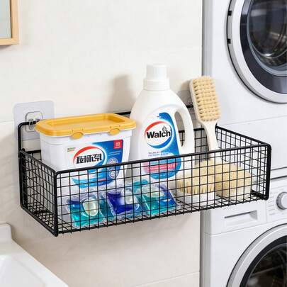 1/2/3件套浴室收纳架，防水整理架，浴室马桶盥洗台用品洗衣机侧边收纳架