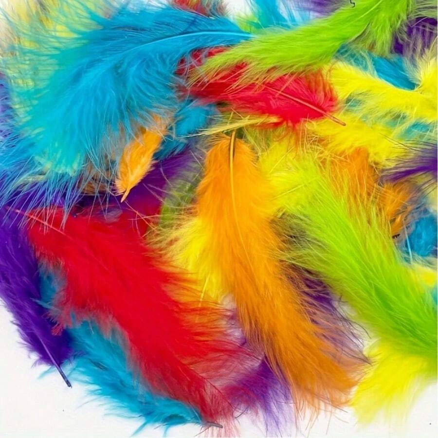 100pcs 4-6 Inch Vibrant Artificial Feathers, Suitable For Decorative Materials And Creative Art Projects - Royal Blue-05 - View 1