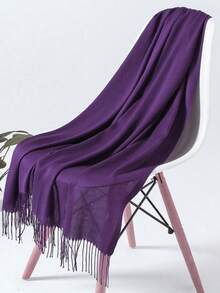 1 chiếc khăn quàng cổ dài nhẹ bằng vải cashmere giả tua rua kích thước 27,6"*74,8" dành cho nữ, thanh lịch và đơn giản, thích hợp để dùng khi điều hòa, choàng, chống nắng, ấm áp, phù hợp cho các buổi đi chơi hàng ngày, hẹn hò, mặc trong mọi mùa - Nhiều màu - Xem 20